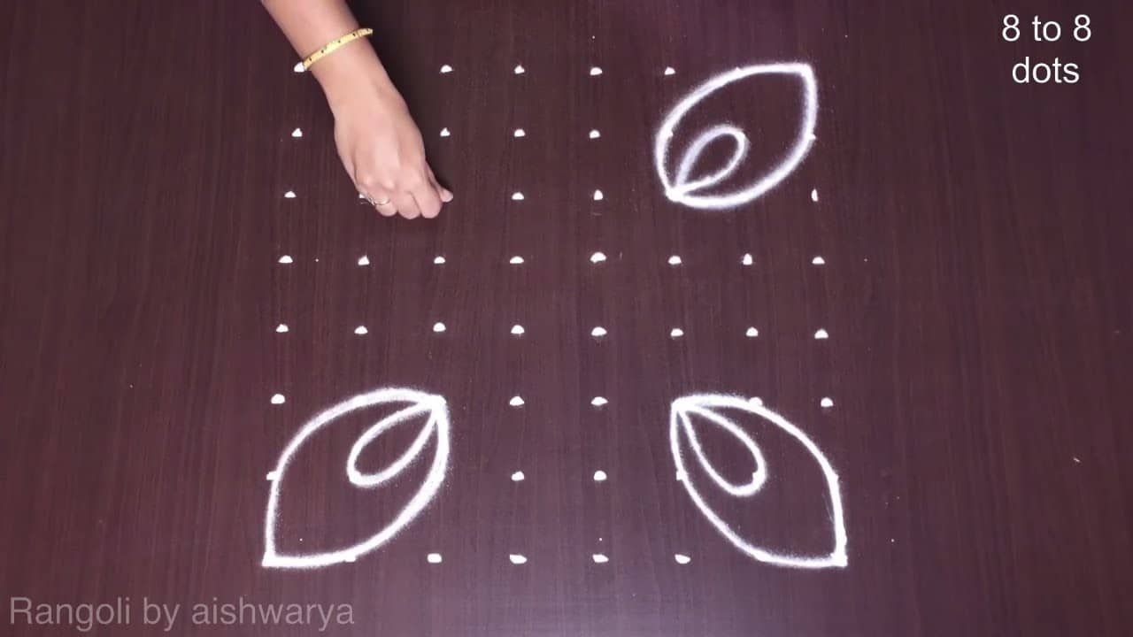 Dot Rangoli With Small Designs