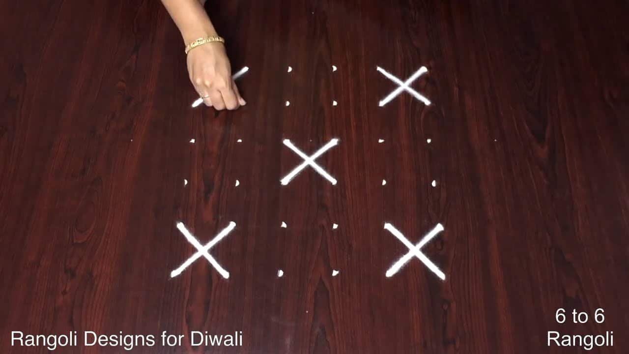 Dots Diwali Pulli Easy Vakitlo Rangoli