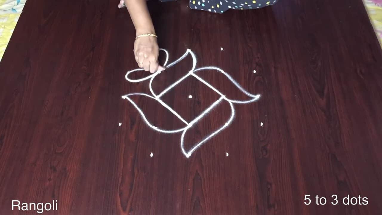 Dots Rangoli Easy and Beautiful