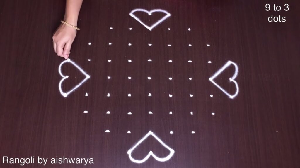 9-to-3 dot chukki kolam