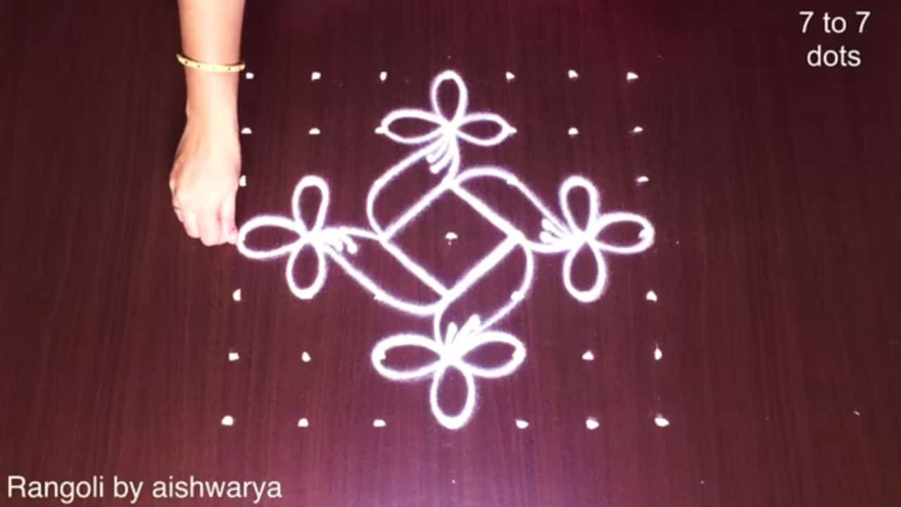 Dotted Chukki Kolangal Very Simple