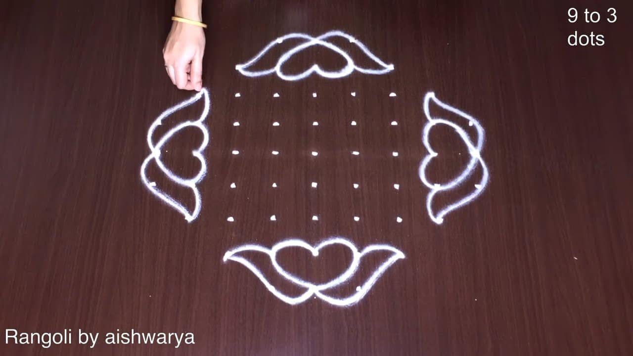Dotted Kolangal Rangoli Designs