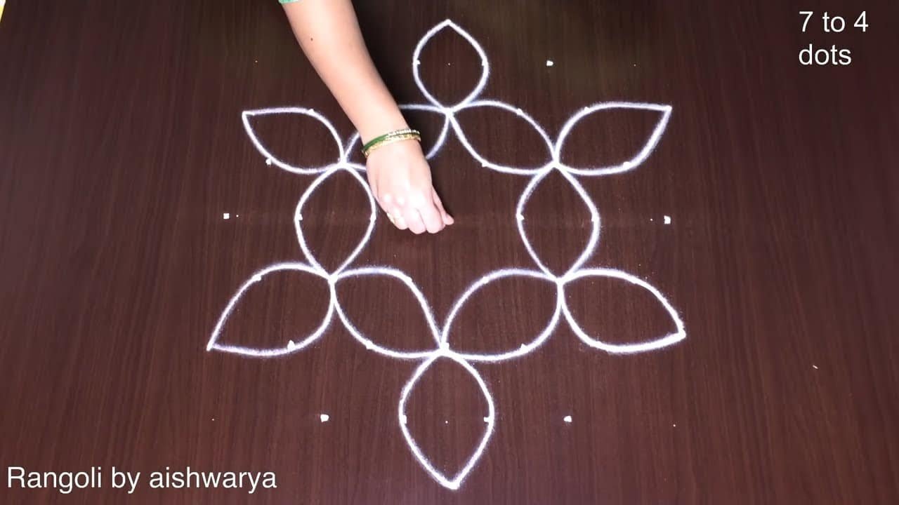 Dotted Rangoli Designs With 7