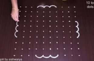 Dotted Rangoli With Number of Dots