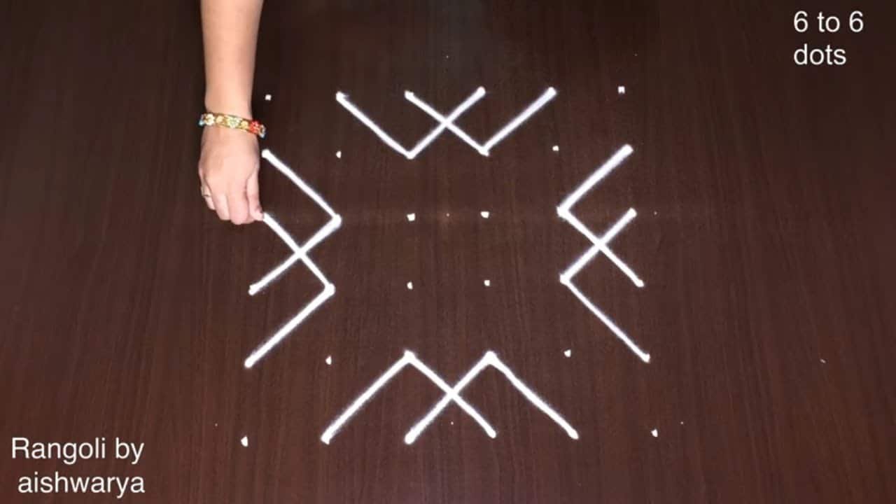 Draw Beautiful 6 X 6 Very Rangoli