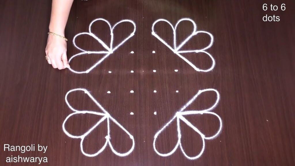 different-style flower kolam