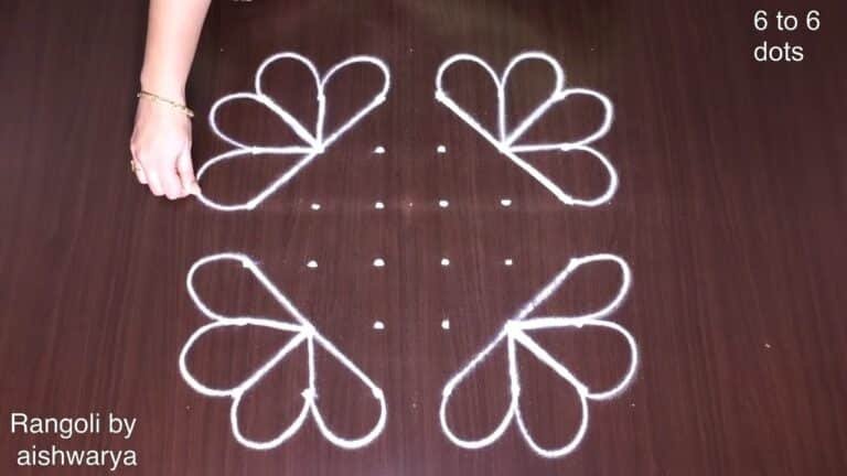 different-style flower kolam