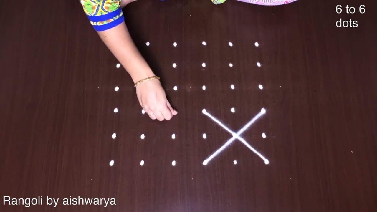 Draw Simple Designs Dots Diya Muggulu