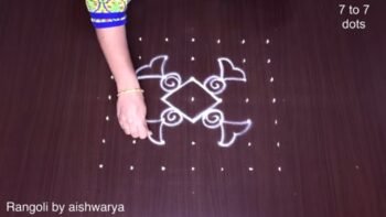 Draw This Bright Deepam Rangoli