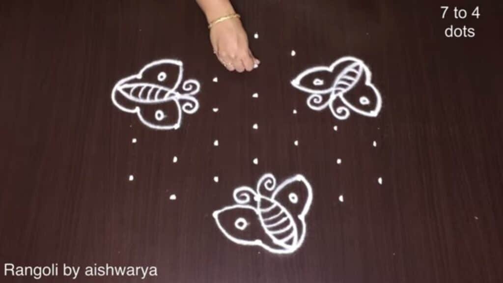 butterfly rangoli