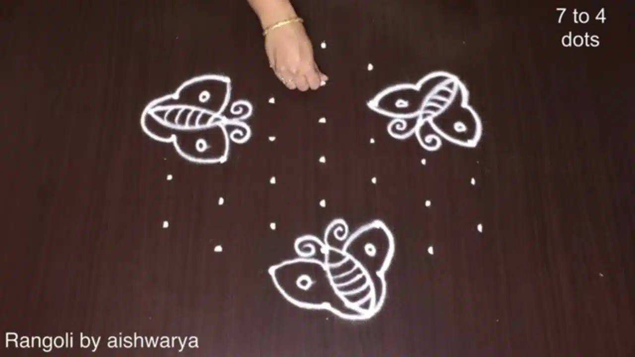 butterfly rangoli