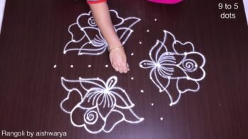 Draw This Rose Flowers Rangoli