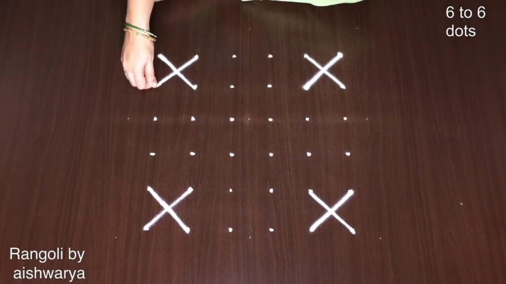6×6 dots kolam