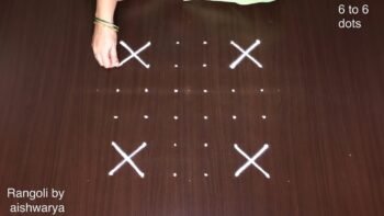 Drawing Step Step 6 Into 6 Kolam