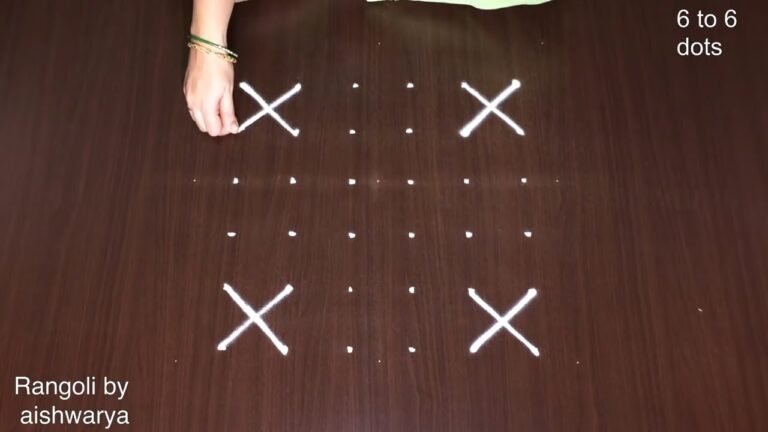 6×6 dots kolam