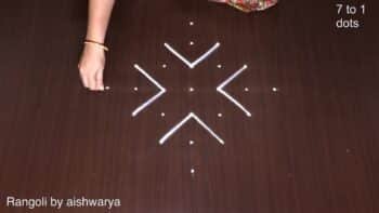 Dussehra Muggulu Only 7 Dots