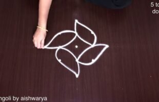 Easiest Way to Draw This Rangoli Muggulu