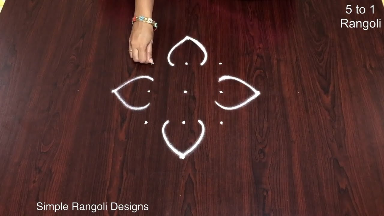 Easy 5×1 Dots Daily Muggulu