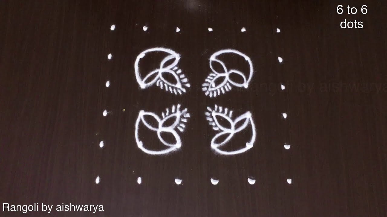 Easy 6 Se 6straight Dots Beautiful Muggulu