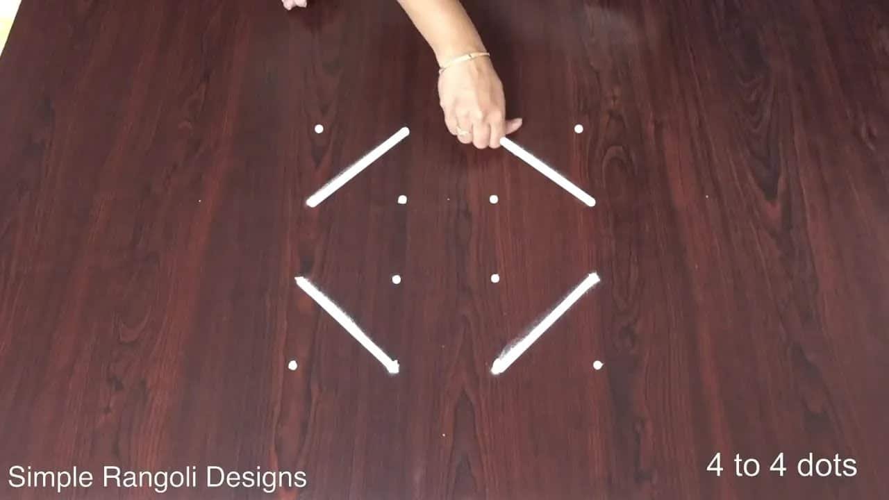Easy And Beautiful Rangoli With Dots