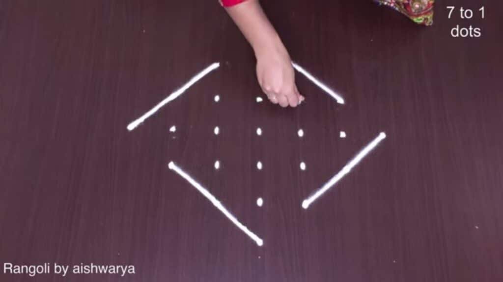 7×1 dots rangoli