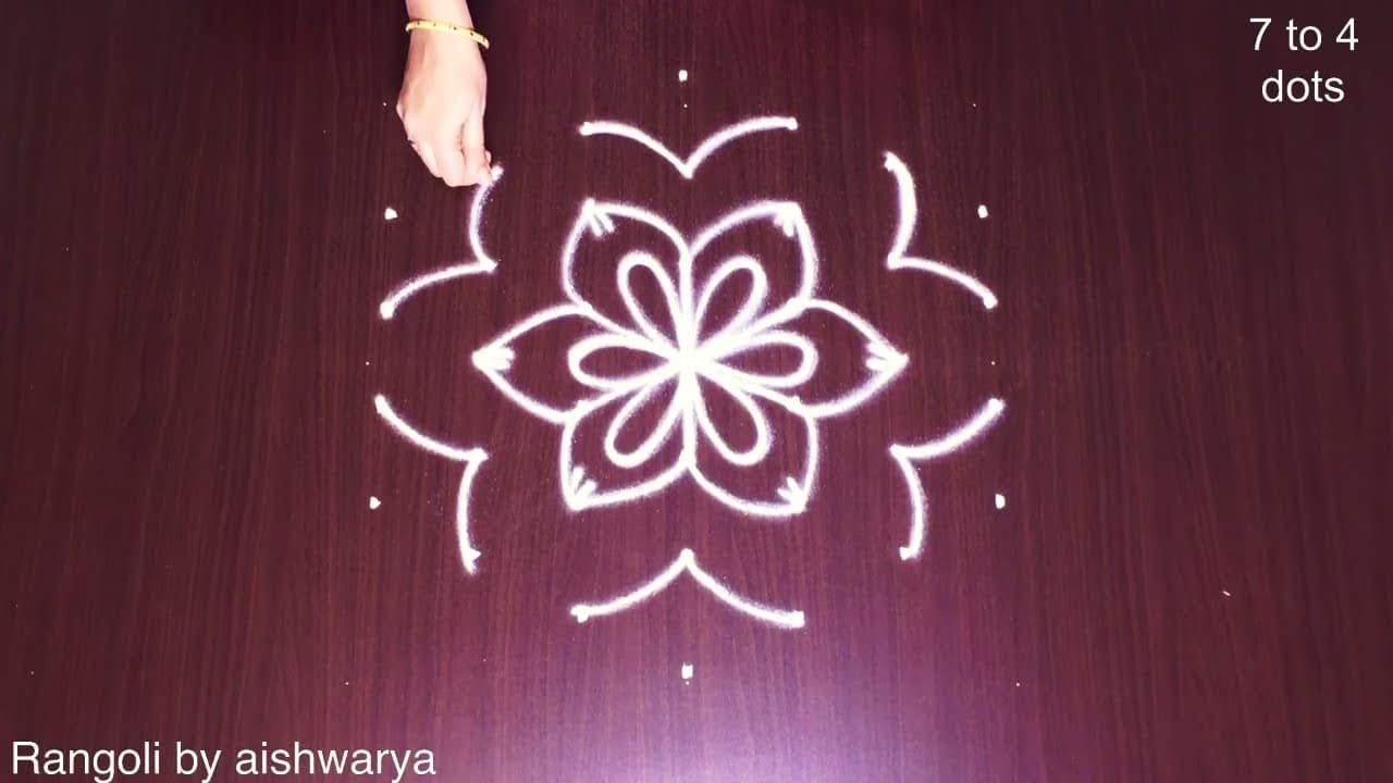 Easy and Simple Pooja Kolam