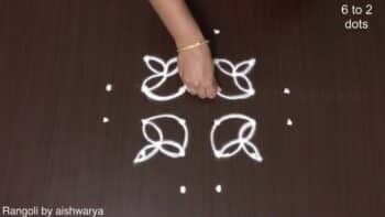 Easy Creative Deepam 6 to 2 Diya Muggulu