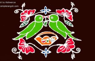 Easy Creative Parrots Simple Rangoli
