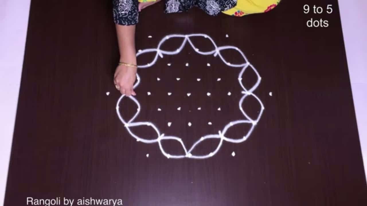 Easy Creative Rangoli Muggulu