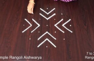 Easy Daily Muggulu 7×3 Dots