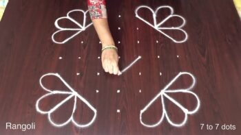 Easy Daily Muggulu 7×7 Dots