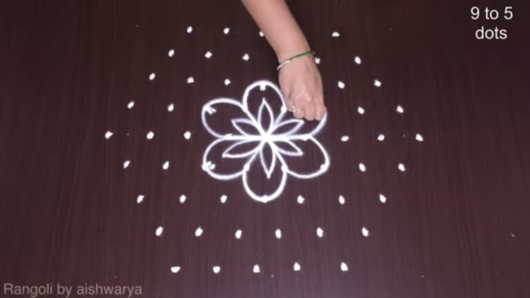 9×5 dots rangoli