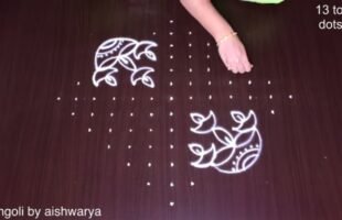 Easy Deepam Rangoli 13-1
