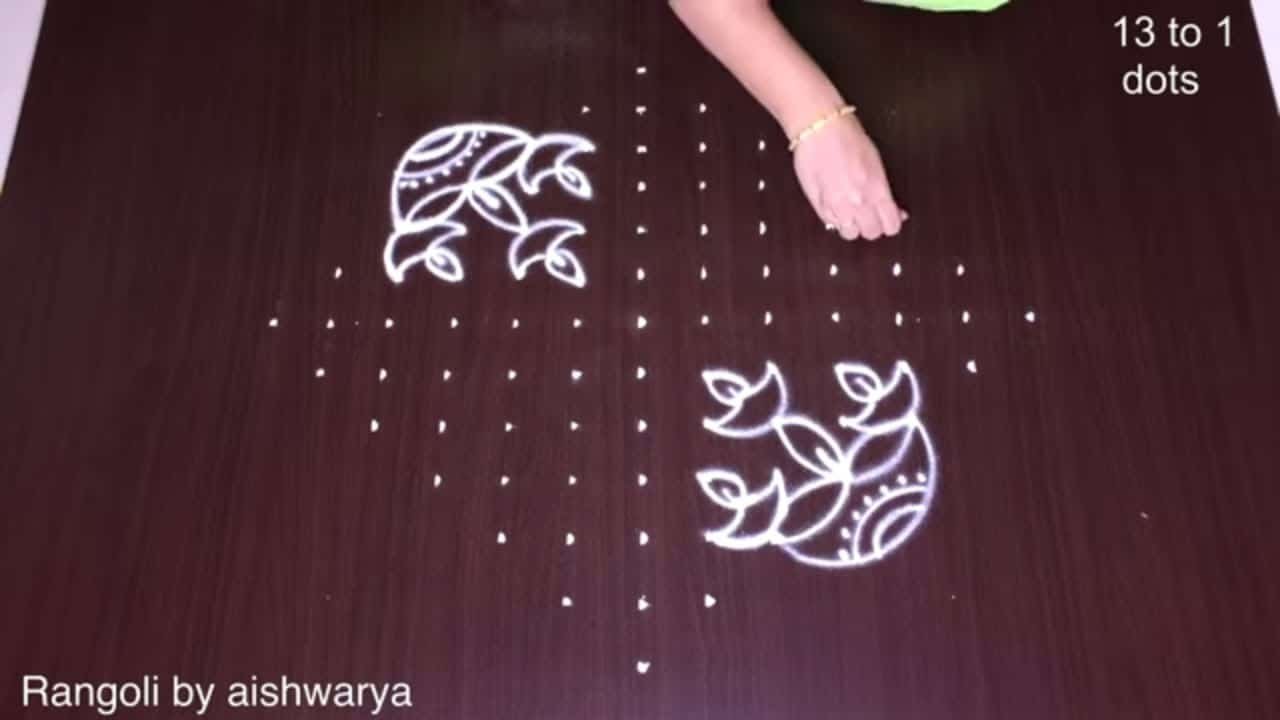 Easy Deepam Rangoli 13-1