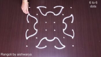 Easy Design 6 Into 6 Perfect Kolam