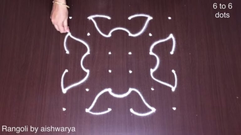 6×6 dots kolam