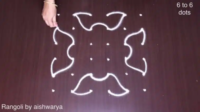 6×6 dots kolam