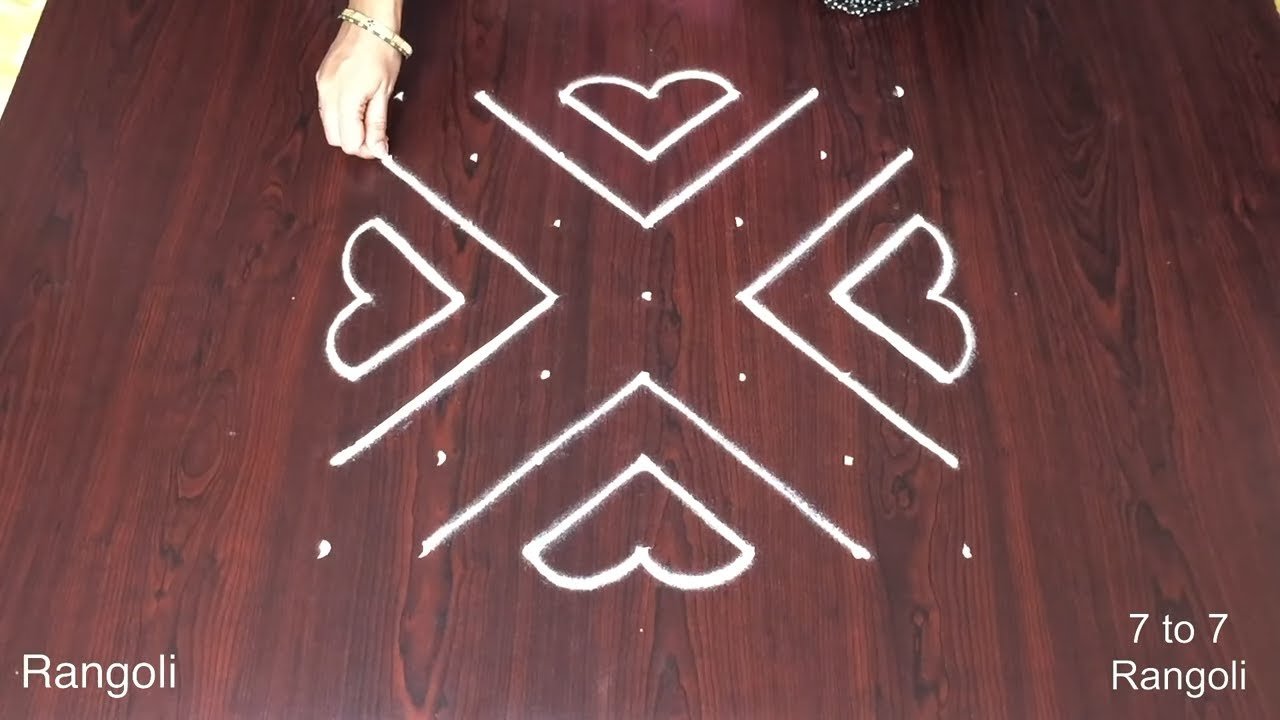 Easy Friday Rangoli Creative Kolam