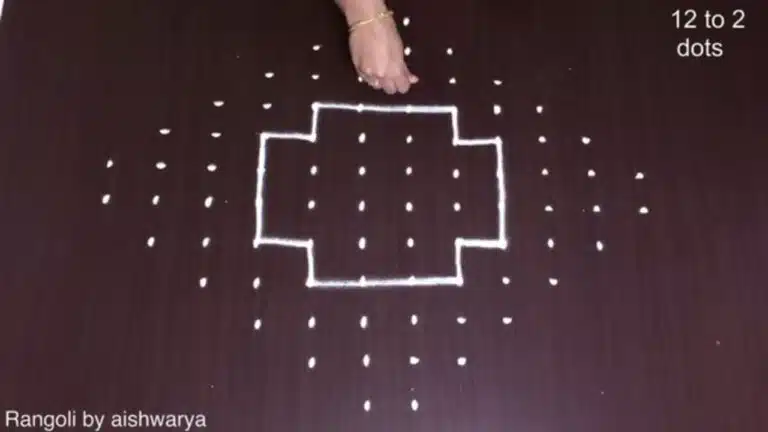 12-to-2 dot Friday rangoli