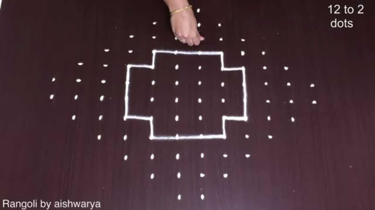 Easy Friday Rangoli Designs With 12 Se 2 Dots