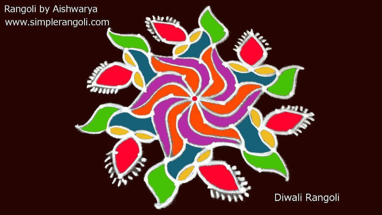 Easy Friday Rangoli With 9×5