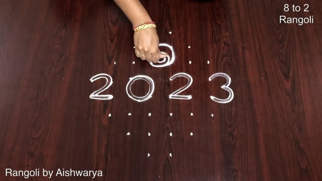 New Year rangoli