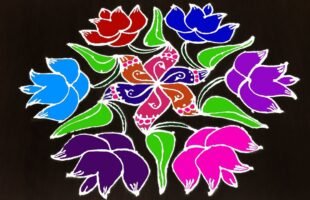 Easy Holi Rangoli