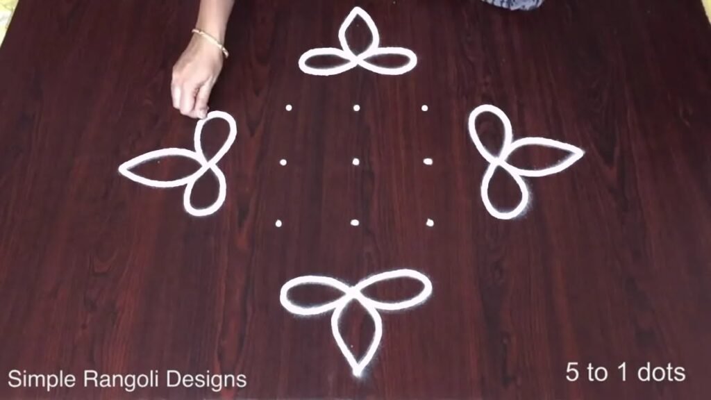 kolam with dots for beginners