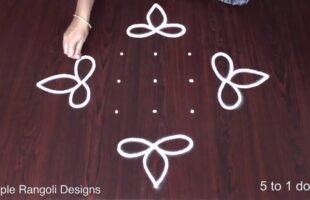 Easy Kolam for Beginners With Dots