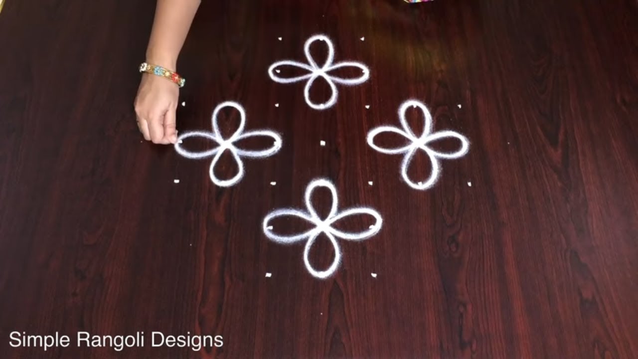 Easy Kolam With 7 Dots