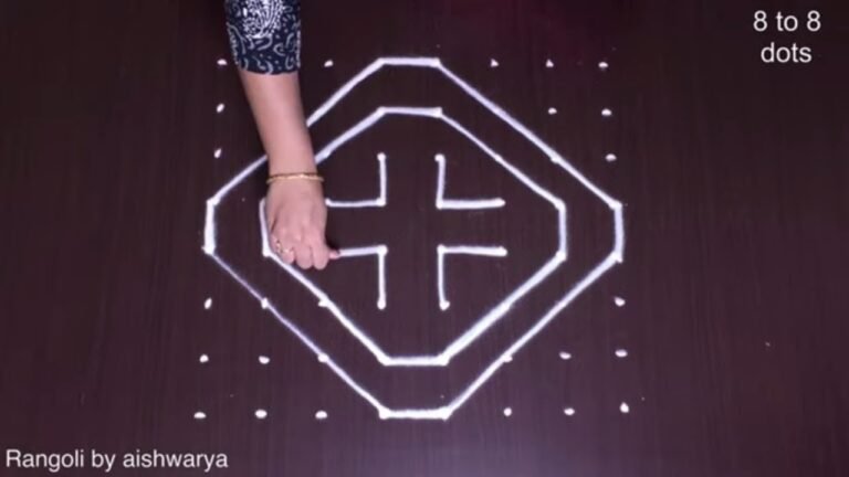Easy Kolam With 8 8