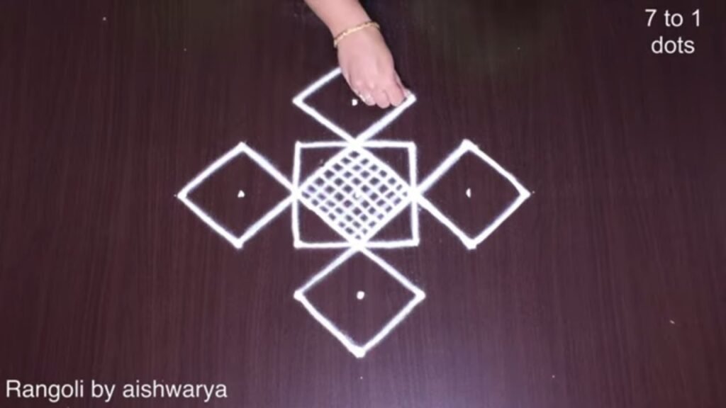 7 dots Margazhi rangoli