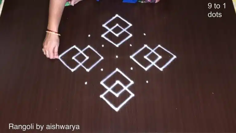 9×1 dots padi kolam