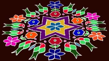 Easy Pongal Colour Rangoli